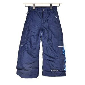 COLUMBIA OMNI‑HEAT INSULATED KIDS SNOW CARGO PANTS NAVY BLUE – SIZE XXS (4/5)